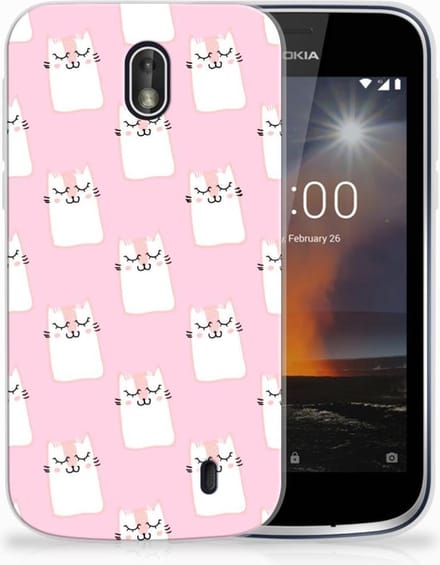 Nokia 1 TPU Hoesje Sleeping Cats