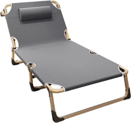 Opvouwbaar Bed - Kampeerbed Draagbaar - Buiten Ontspannen - Verstelbare Rugleuning - 178x56x30cm - Niet gespecificeerd