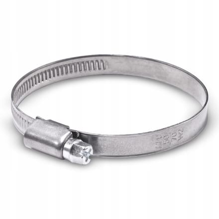 Slangklem W2 50-70mm, 9mm breed, RVS met gegalvaniseerde schroef