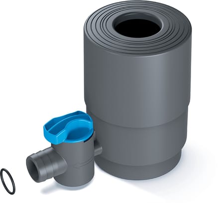 Prosperplast - Regenton vulautomaat met tap - 70 - 100 mm - Grijs & Bruin