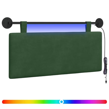 vidaXL - Hangend - hoofdbord - Jungle - Groen - Corduroy - stof