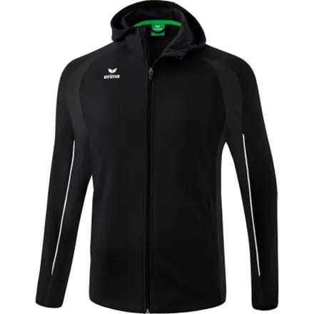 Erima Liga Star Trainingsjack Met Capuchon Kinderen - Wit / Zwart | Maat: 152
