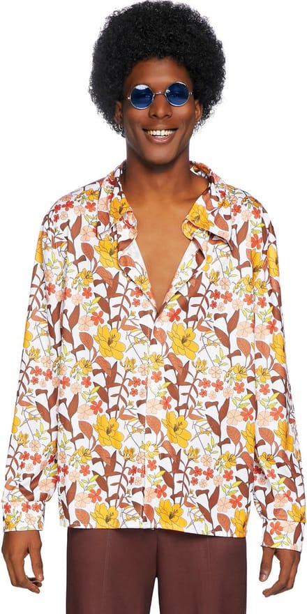 Mens 70s floral shirt