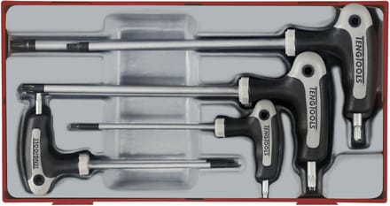 Teng Tools TTTX7 7-delige TX set met T-hendel in tc-tray