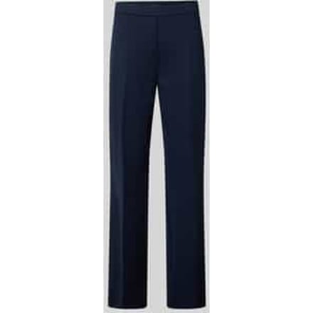 Regular fit rechte broek van viscosemix model 'Editta'