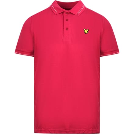 Lyle & Scott Cranberry Branded Collar Polo Shirt