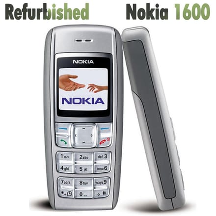 Gereviseerde Nokia Originele Nokia 1600 Mobiele Telefoon No charger zwart