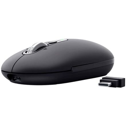 Trust Seron - Draadloze Muis - Hyperscrollwiel - Multi-device - Oplaadbaar - Zwart