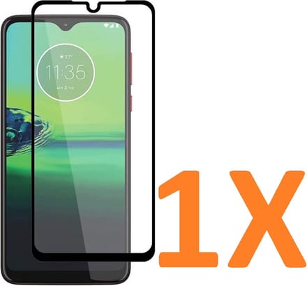 Screenprotector Glas - Full Tempered Glass Screen Protector Geschikt voor: Motorola Moto G8 Play  - 1X
