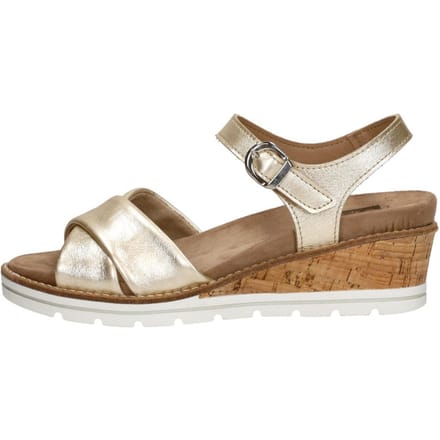SUB55 Comfort Collection Klara 02 Sandalen Plat - Goudkleur - Maat 37