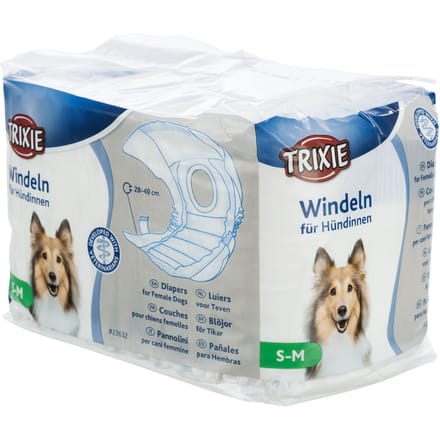 Trixie luiers voor teefjes maat S-M tailleomvang 28-40cm (12-Pack)