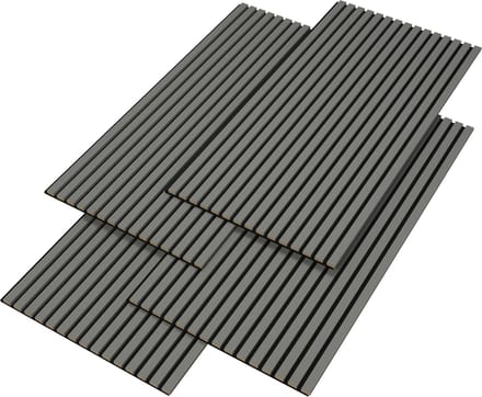 Akoestisch Wandpaneel Vang set van 4 mdf 2,88 m² eiken lichtgrijs