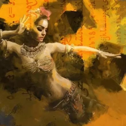 Safaary - Arabische Schilderij Egyptische Buikdanseres