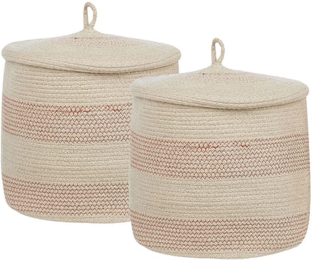 SILOPI - Mand set van 2 - Lichtbeige - Katoen