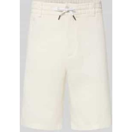 tapered chinobermuda van linnenmix model 'DS_3S'