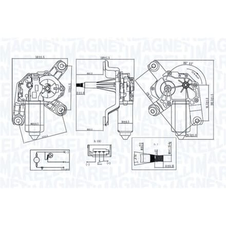 Ruitenwissermotor Original MAGNETI MARELLI 064070900010