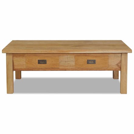 vidaXL - Salontafel - massief - teakhout - 100x60x35 - cm