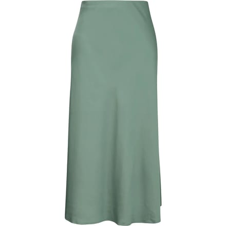 Vloeiende satijnen midi rok met elastische taille dames COMMA