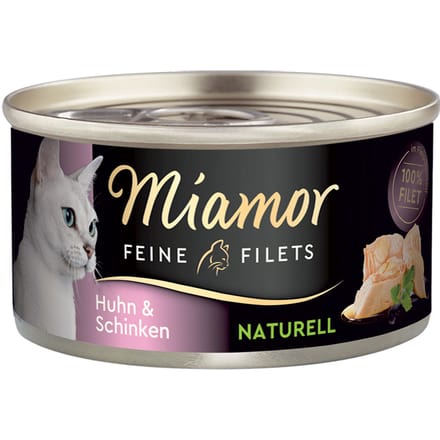 Voordeelpakket Miamor Fijne Filets Naturelle 24 x 80 g Kattenvoer - Kip & Ham