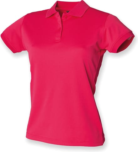 Henbury Ladies Coolplus® Polo Shirt H476 - Bright Pink - S