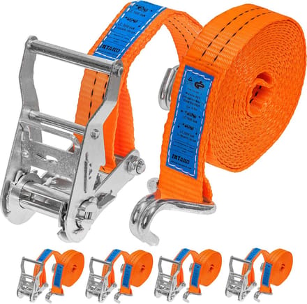 Set van 4 Spanbanden met Ratel 4m 2000kg voor Motorfiets en Zware Lading