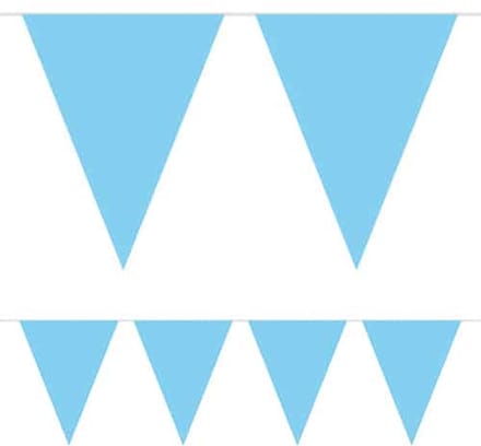 Folat - Mini vlaggenlijn licht blauw 3 meter