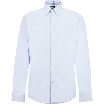 Boss Heren Liam Patroon Kraag Lange Mouw Overhemd (Pastelblauw)