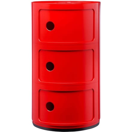 Kartell Componibili Bijzettafel Large (3 Comp.) Rood