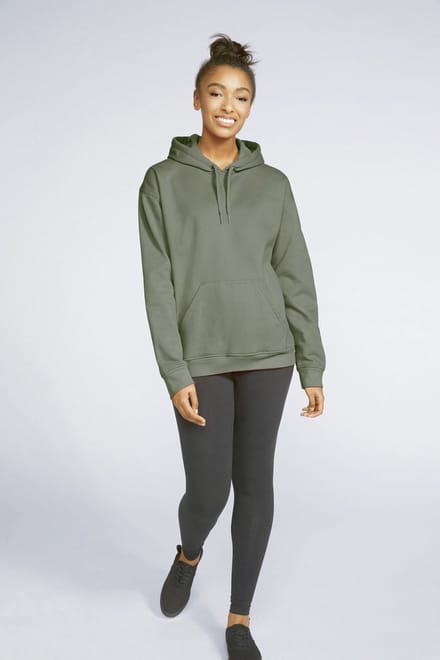 Gildan Sweater met capuchon Midweight Softstyle GISF500 - Military Green - XL