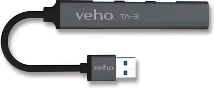 Veho VAA-550-TA3-USB-A USB 3.2 Gen 1 (3.1 Gen 1) Type-A 5000 Mbit/s Grijs