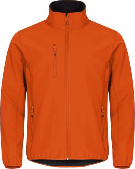 Clique Basic Softshell Jas Heren Dieporanje maat S