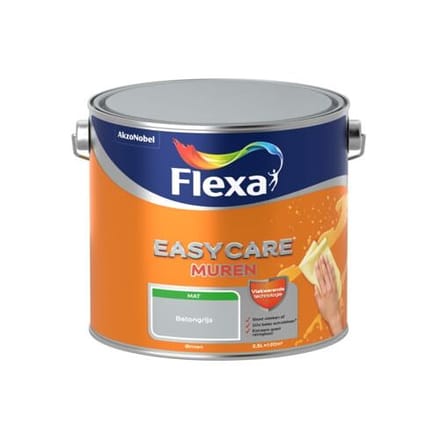Flexa Easycare Muurverf Mat - Betongrijs - 2,5 liter