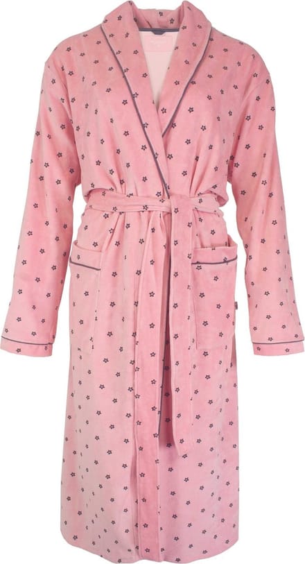Tenderness Dames Ochtendjas - Velours - Roze - Maat M