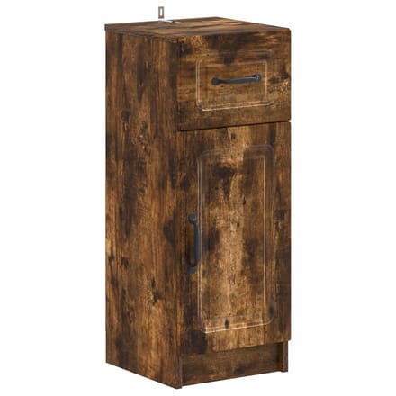 vidaXL - Badkamer - Opbergkast - UTRECHT - Gerookt - eiken - 30 - x - 31 - x - 77 - cm