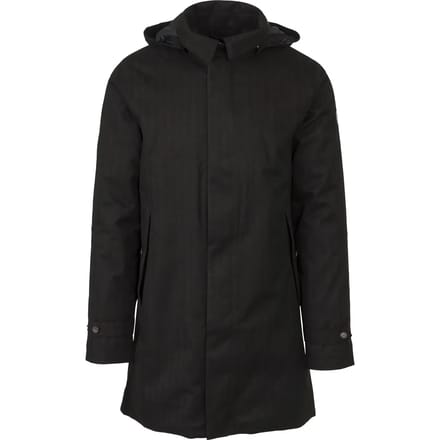 AGU Winter Mac - Winter regenjas heren - 100% gerecycled polyester - Water en winddicht - Getapete naden - Afneembare capuchon - Zwart - M