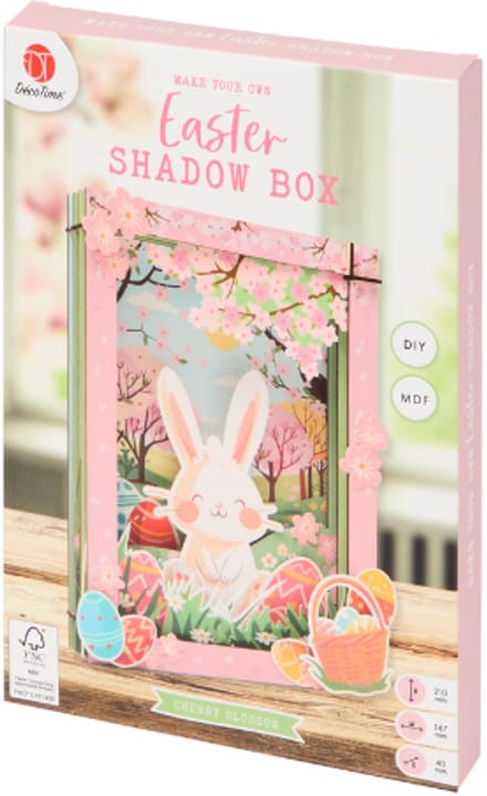 Pasen Knutselset Cherry Blossom - Houten 3D-Shadowbox | Paasdecoratie - DIY - Maak je eigen shadowbox - Paaseditie