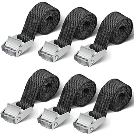 Robuuste Spanbanden 1m - 6 Stuks, 250kg Capaciteit voor Motorfiets en Fietsendrager