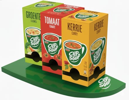 Cup a Soup Groente, Tomaat, Kerrie + Officieel display
