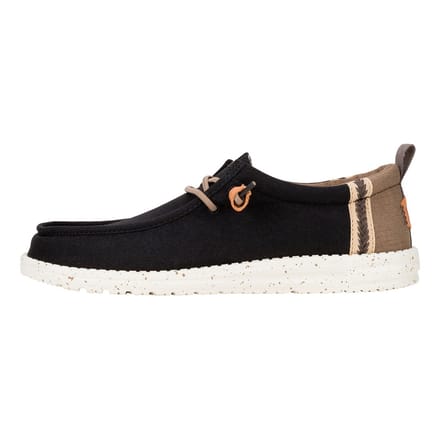 Mannenschoenen Hey Dude wally zomer linnen zwart
