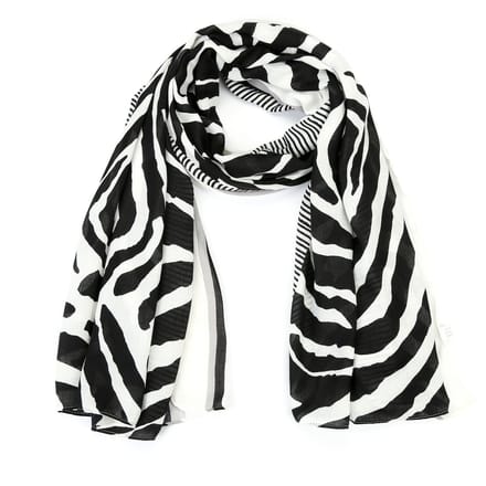 Zebraprint Sjaal (90x180cm) – Grafisch & Modern