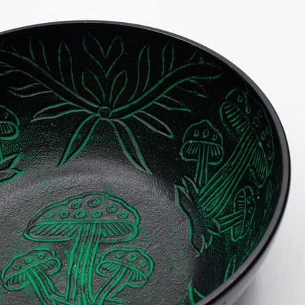 Aluminum Singing Bowl - Magic Mushroom - Green (20cm)