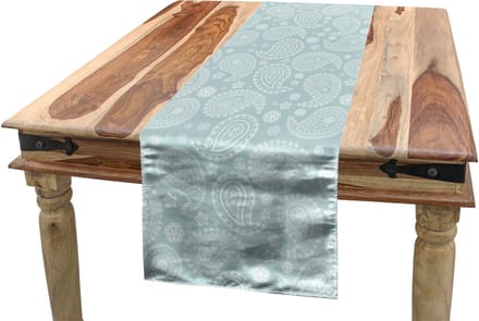 ABAKUHAUS Tafelrunner – Paisley-blauw – 40x180 cm – Wasbaar