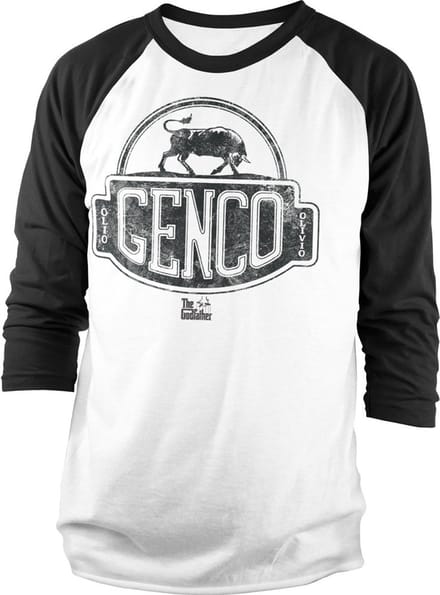 The Godfather Raglan top -M- GENCO Olive Oil Wit/Zwart
