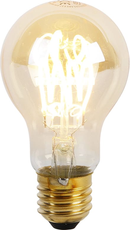 LUEDD E27 dimbare LED spiraal lamp A60 goldline 4W 270 lm 2200K