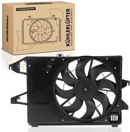 Frankberg 1x Motorradiateur Enkele ventilator