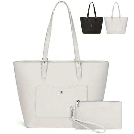Bovista Handtas Dames - Schoudertas - School - Shopper - Schooltas - Werktas - Wit