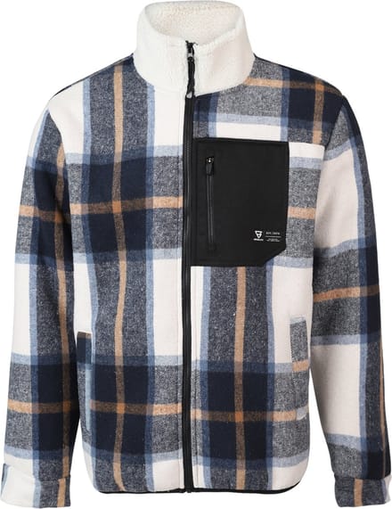 Brunotti Pello Heren Geruite Fleece Jas - Blauw - M