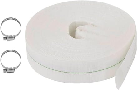 Platte slang - Waterslang - Water transport - Versterkt PVC - 100 meter - Grijs