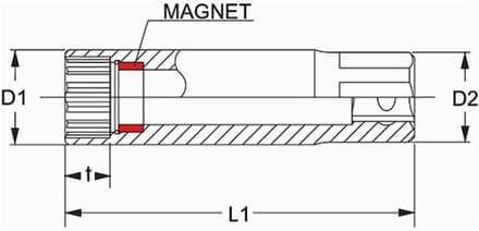 Wurth - 3/8 inch bougiedopsleutel - 3/8 inch bougiedopsleutel x 1 st Sleutelwijdte 14 mm
