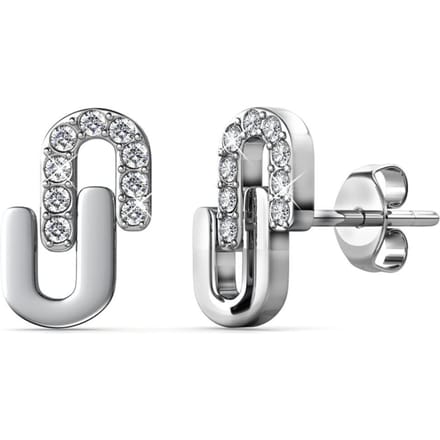 Union Oorbellen - Zilver en Kristal